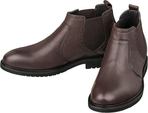 أحذية CALTO الرجالية غير المرئية لزيادة الارتفاع - أحذية تشيلسي خفيفة الوزن سهلة الارتداء من الجلد الفاخر - أطول 3 بوصات in Kuwait