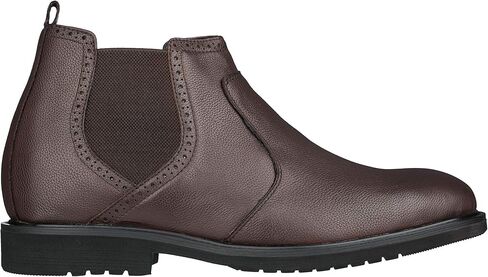 أحذية CALTO الرجالية غير المرئية لزيادة الارتفاع - أحذية تشيلسي خفيفة الوزن سهلة الارتداء من الجلد الفاخر - أطول 3 بوصات in Kuwait