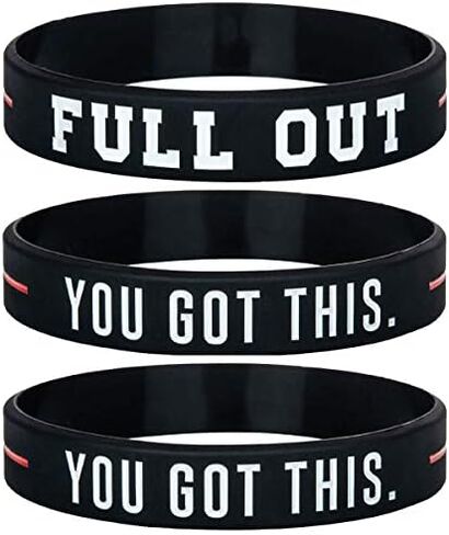 Sainstone Full Out You Got This Motivational Silicone Bracelets - Inspirational Rubber Wristbands Band Gifts for Men, Women, Teens in Saudi Arabia