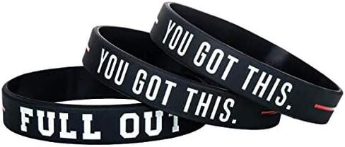 Sainstone Full Out You Got This Motivational Silicone Bracelets - Inspirational Rubber Wristbands Band Gifts for Men, Women, Teens in Saudi Arabia