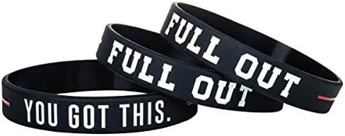 Sainstone Full Out You Got This Motivational Silicone Bracelets - Inspirational Rubber Wristbands Band Gifts for Men, Women, Teens in Saudi Arabia