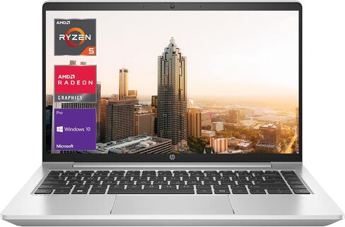 HP لابتوب برو بوك 445 للاعمال بشاشة FHD 14 انش بدون لمس، معالج AMD رايزن 5 5625U، ذاكرة RAM 16GB، SSD 512GB، كاميرا بالاشعة تحت الحمراء، كيبورد باضاءة خلفية، واي فاي 6، RJ-45، HDMI، ويندوز 10 برو، فضي in Saudi Arabia