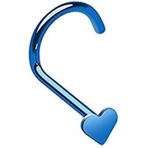 Colorline Heart Nose Screw Ring in Saudi Arabia