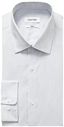 Calvin Klein Men's Dress Shirts Non Iron Stretch Regular Fit Stripe in Saudi Arabia