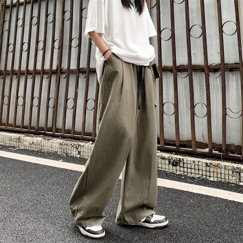 Arynna Goth Baggy Cargo Pants Outdoor Y2K Causal Trousers BDU Hippie Loose Wide-Leg Patchwork Pants with Large Pockets in Saudi Arabia