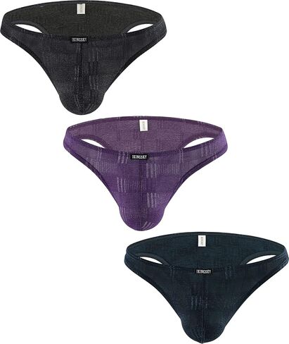 iKingsky Men's Sexy Cheeky Pouch Briefs Bugle High Stretch Bikini Underwear Low Rise Half Back Under Panties for Men in Saudi Arabia