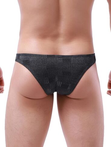 iKingsky Men's Sexy Cheeky Pouch Briefs Bugle High Stretch Bikini Underwear Low Rise Half Back Under Panties for Men in Saudi Arabia