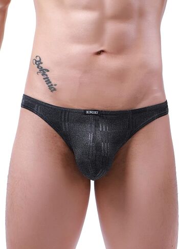 iKingsky Men's Sexy Cheeky Pouch Briefs Bugle High Stretch Bikini Underwear Low Rise Half Back Under Panties for Men in Saudi Arabia