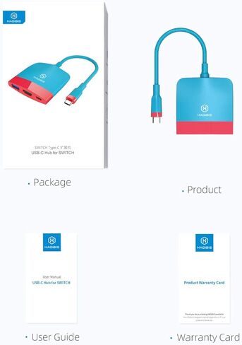 منصة سويتش دوك لجهاز نينتندو سويتش أوليد، قاعدة شحن تلفزيونية محمولة من هاجيبيس مع منفذ HDMI ومنفذ USB 3.0 مجموعة قاعدة بديلة من النوع C إلى محول تلفزيون HDMI لجهاز MacBook Pro Air (أحمر) in Kuwait