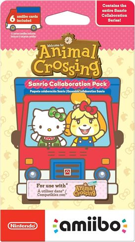Nintendo Amiibo Animal Crossing New Horizon Sanrio Collaboration Exclusive Pack - 6 Cards [video game] in Saudi Arabia