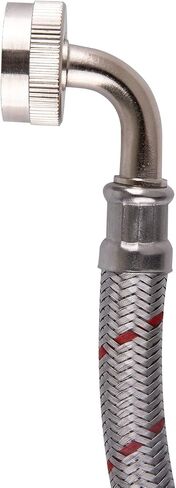 Hausen 48-Inch Stainless steel Washing machine connector 4 Feet - Elbow, Washing Machine Supply Line, 1-Pack in Kuwait