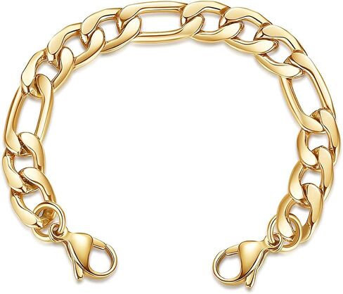 LinnaLove-Stainless Steel Figaro Chain lnterchangeable Medical Alert Bracelets - (Just Chain) in Saudi Arabia