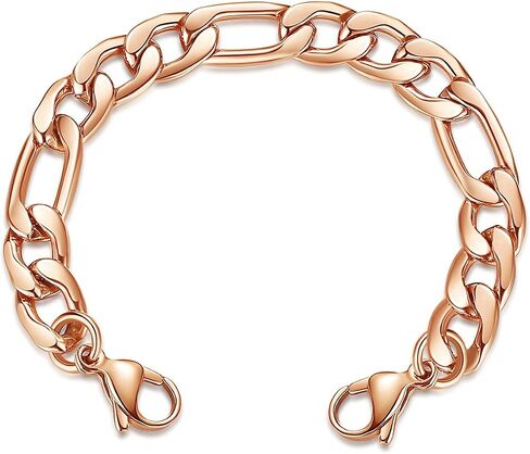 LinnaLove-Stainless Steel Figaro Chain lnterchangeable Medical Alert Bracelets - (Just Chain) in Saudi Arabia