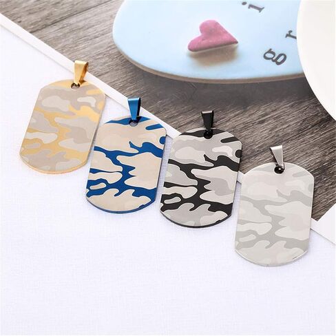 Free Engraving Medical Alert ID Necklaces and Bracelets Set for Men Stainless Steel Medic Identification Pendant Necklace Camouflage Dog Tag & Paracord Rope Cuff Bracelet Allergy Awareness Jewelry in Saudi Arabia