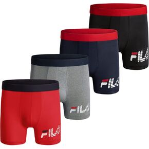 Fila Men's 6" Trunk No Fly Front with Pouch, Jersey & Mesh, 4-Pack in Saudi Arabia