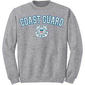 US Coast Guard USCG Crest Crewneck Fleece Sweatshirt - Grey in Saudi Arabia