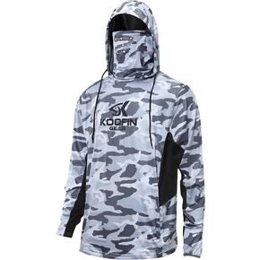 Performance Hooded Fishing Shirt Long Sleeve Hoodie Sun Protection in Saudi Arabia