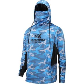 Performance Hooded Fishing Shirt Long Sleeve Hoodie Sun Protection