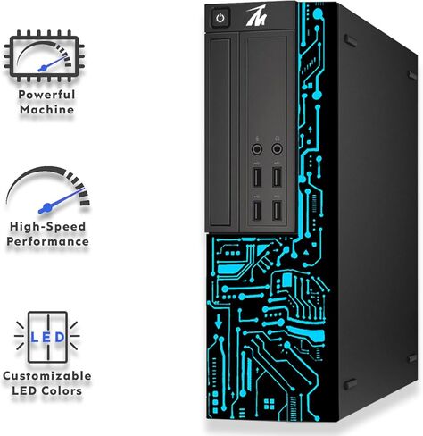 Computer Desktop PC, Intel Core i5, TechMagnet Siwa 3, 8GB RAM, 2TB HDD, New MTG 24 Inch Monitor, Gaming Kit with Webcam, WiFi, Windows 10 Professional (Renewed) in Kuwait