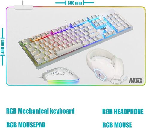 Computer Desktop PC, Intel Core i5, TechMagnet Siwa 3, 8GB RAM, 2TB HDD, New MTG 24 Inch Monitor, Gaming Kit with Webcam, WiFi, Windows 10 Professional (Renewed) in Kuwait