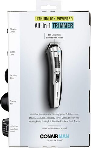 ConairMAN Lithium Ion Cordless All-In-1 Beard Trimmer for Men in Saudi Arabia