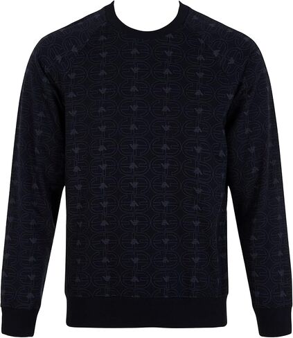Emporio Armani Men's All Over Logo Terry Sweater in Kuwait
