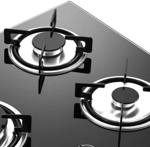 23/30" 5 Burners Gas Cooktop Black Tempered Glass Gas Cooktop Built-in LPG/NG Cooker Convertible Natural Gas Propane Cooktops for Home, Restaurtant, RVs in Kuwait