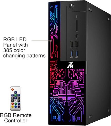 Gaming PC Desktop, Intel Core i3-6100, TechMagnet Siwa 6, 16GB RAM, 480GB SSD (Fast Boot), 2TB HDD, AMD RX 550 4GB DDR5, WiFi, RGB Headphone Keyboard Mouse, Windows 10 Pro (Renewed) in Kuwait