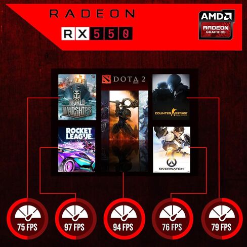 Gaming PC Desktop, Intel Core i3-6100, TechMagnet Siwa 6, 16GB RAM, 480GB SSD (Fast Boot), 2TB HDD, AMD RX 550 4GB DDR5, WiFi, RGB Headphone Keyboard Mouse, Windows 10 Pro (Renewed) in Kuwait