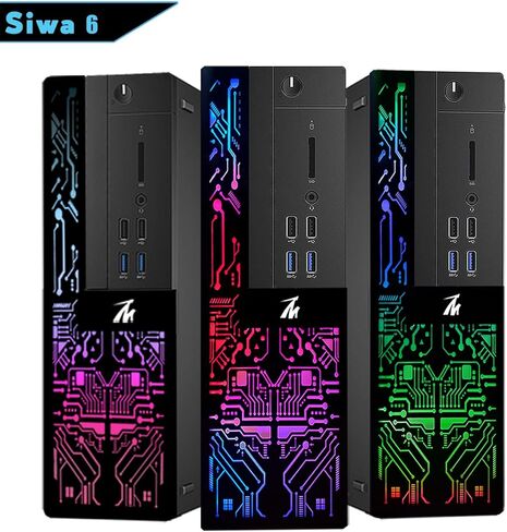 Gaming PC Desktop, Intel Core i3-6100, TechMagnet Siwa 6, 16GB RAM, 480GB SSD (Fast Boot), 2TB HDD, AMD RX 550 4GB DDR5, WiFi, RGB Headphone Keyboard Mouse, Windows 10 Pro (Renewed) in Kuwait