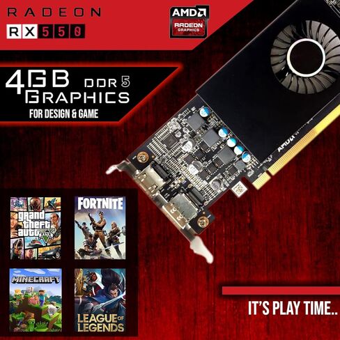 Gaming PC Desktop, Intel Core i3-6100, TechMagnet Siwa 6, 16GB RAM, 480GB SSD (Fast Boot), 2TB HDD, AMD RX 550 4GB DDR5, WiFi, RGB Headphone Keyboard Mouse, Windows 10 Pro (Renewed) in Kuwait