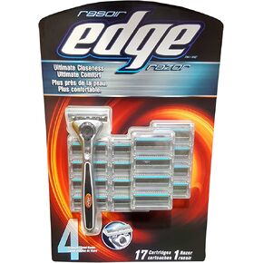 Edge 4-Titanium-Blade Razor with 17 Refills in Saudi Arabia