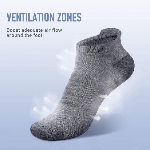 SAMSOX 2-Pair Merino Wool Running Socks, Made in USA Cushioned Athletic Socks for Men & Women (Charleston Low-Cut) in Saudi Arabia
