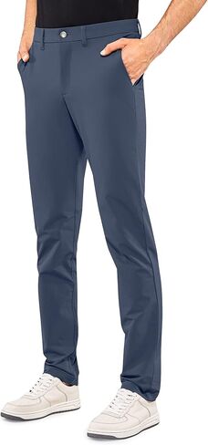 CRZ YOGA Men's Stretch Golf Pants - 31"/33"/35" Slim Fit Stretch Waterproof Outdoor Thick Golf Work Pant with Pockets in Saudi Arabia