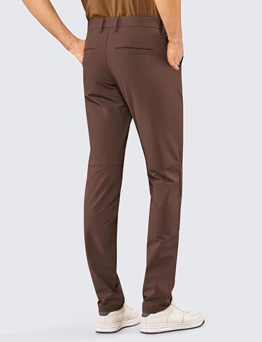 CRZ YOGA Men's Stretch Golf Pants - 31"/33"/35" Slim Fit Stretch Waterproof Outdoor Thick Golf Work Pant with Pockets in Saudi Arabia