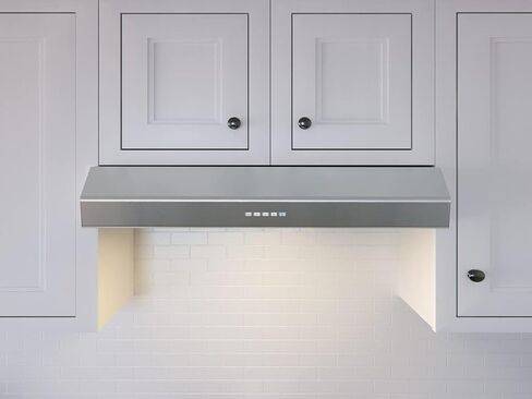 Zephyr AK1200CS Essentials Breeze Series 30 Inch Under Cabinet Convertible Hood with 400 CFM, LED Lights, Electronic Touch Controls in Stainless Steel in Saudi Arabia