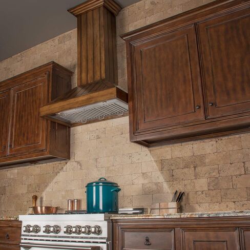 ZLINE 30 in. Wooden Wall Mount Range Hood in Rustic Light Finish - Includes Motor (KPLL-30) in Saudi Arabia