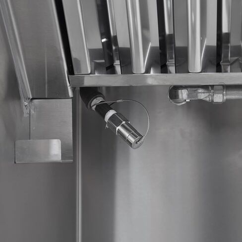 48.6" Ventless Hood System with Fire Suppression | Portable Commercial Cooking Equipment for Concessions, Food Courts, Old Buildings | Stainless Steel, Made in USA in Saudi Arabia