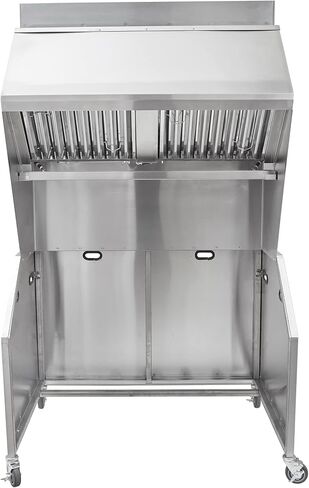 48.6" Ventless Hood System with Fire Suppression | Portable Commercial Cooking Equipment for Concessions, Food Courts, Old Buildings | Stainless Steel, Made in USA in Kuwait