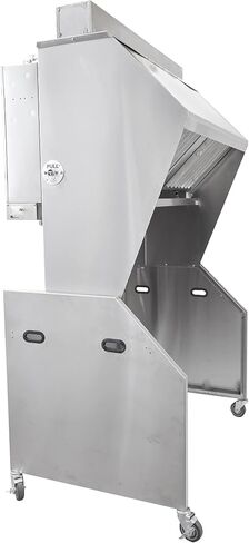 48.6" Ventless Hood System with Fire Suppression | Portable Commercial Cooking Equipment for Concessions, Food Courts, Old Buildings | Stainless Steel, Made in USA in Kuwait
