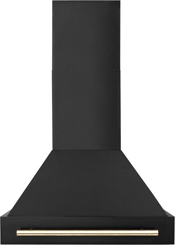 ZLINE 30" Black Stainless Steel Range Hood with Gold Handle (BS655Z-30-G) in Saudi Arabia