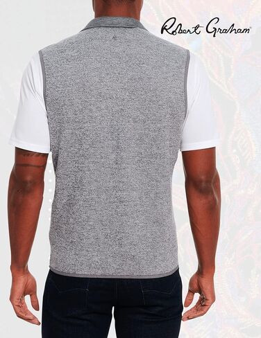 Robert Graham Mens Klose Performance Vest, Polyester Zip-up Vest for Men in Saudi Arabia