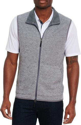 Robert Graham Mens Klose Performance Vest, Polyester Zip-up Vest for Men in Saudi Arabia