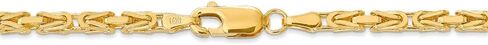 Solid 14k Yellow Gold 2.5mm Byzantine Chain Necklace - with Secure Lobster Lock Clasp in Saudi Arabia