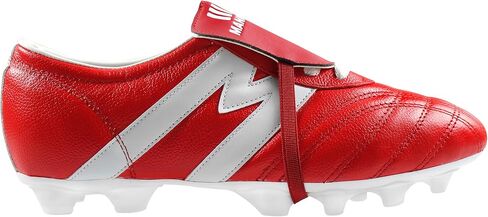 Manriquez Soccer Cleats MID SX Red White Genuine Leather Adult in Saudi Arabia
