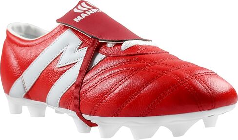 Manriquez Soccer Cleats MID SX Red White Genuine Leather Adult in Saudi Arabia