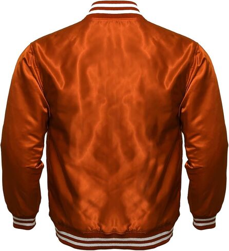 Mens Varsity Jacket Satin Polyester Retro Zip Casual Jackets in Kuwait