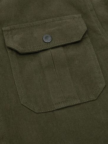 ThCreasa Mens Flannel Lined Shirt Jacket, Long Sleeved Washed Rugged Cotton Shirt Jackets in Kuwait