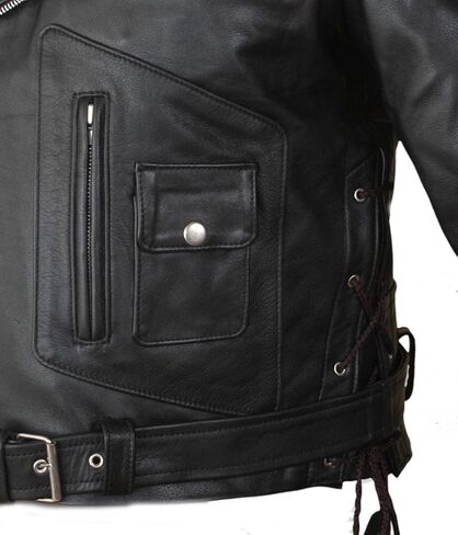 F&H Men's Terminator 2 Judgment Day Arnold Genuine Leather Jacket in Saudi Arabia