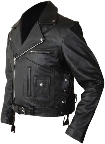 F&H Men's Terminator 2 Judgment Day Arnold Genuine Leather Jacket in Saudi Arabia